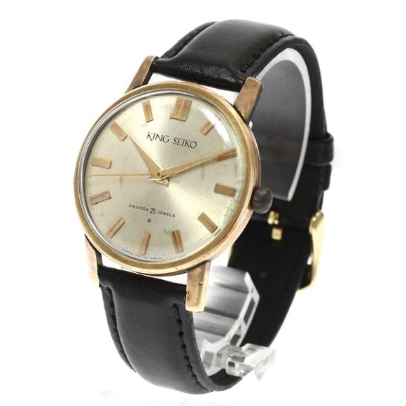 SEIKO King Seiko J14102E First model gold Dial Hand Winding Men's Watch - Picture 2 of 13